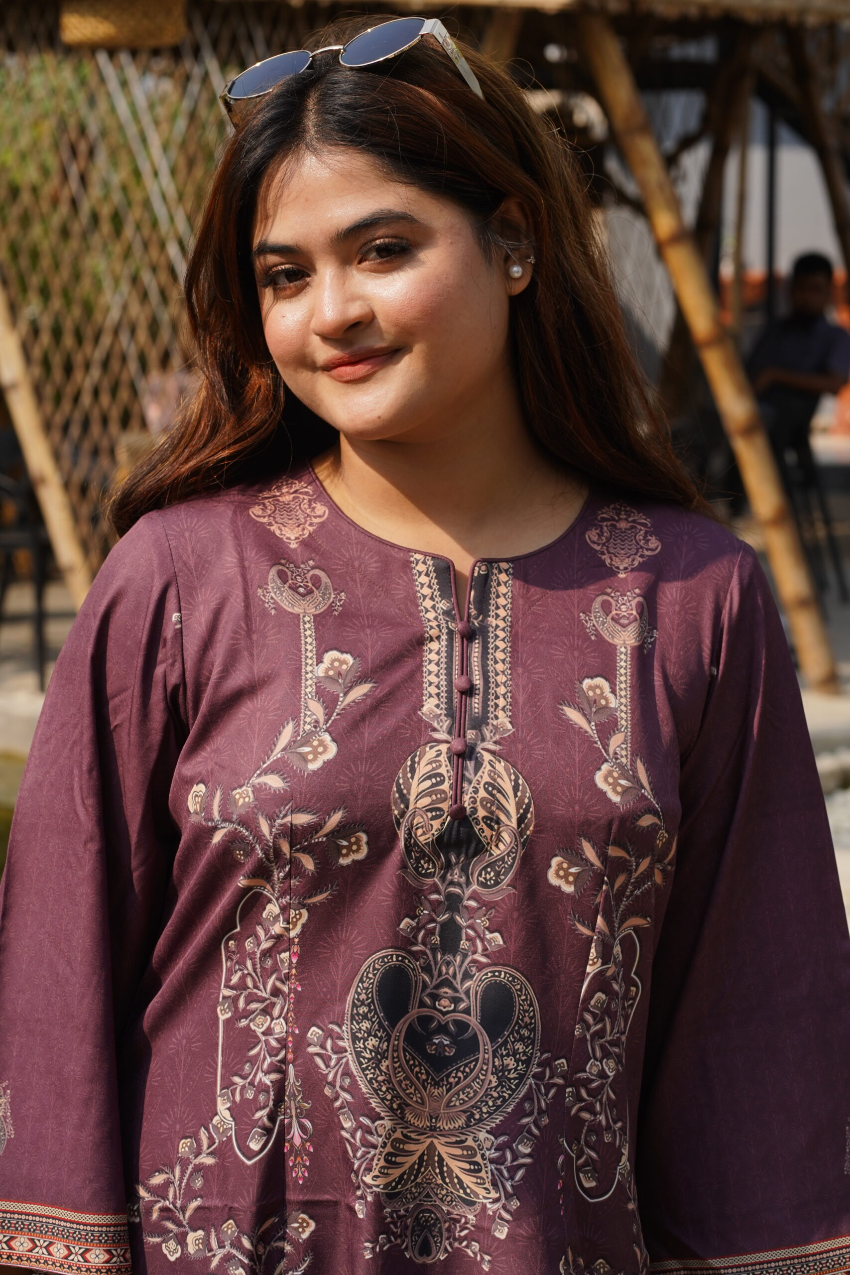 সফ্ট কটন সিল্ক মিক্সড লং টু-পিস! - Image 2