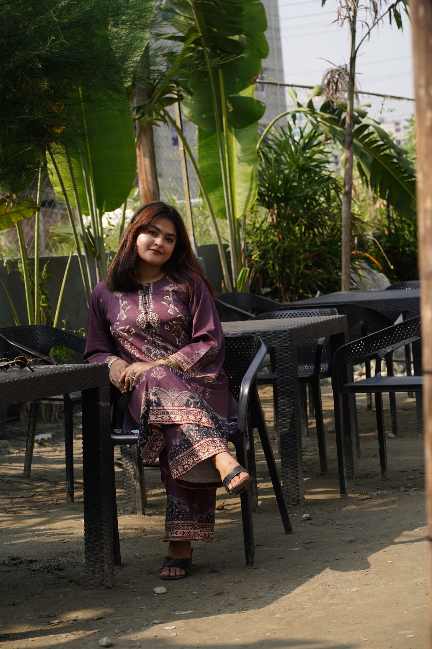 সফ্ট কটন সিল্ক মিক্সড লং টু-পিস! - Image 3