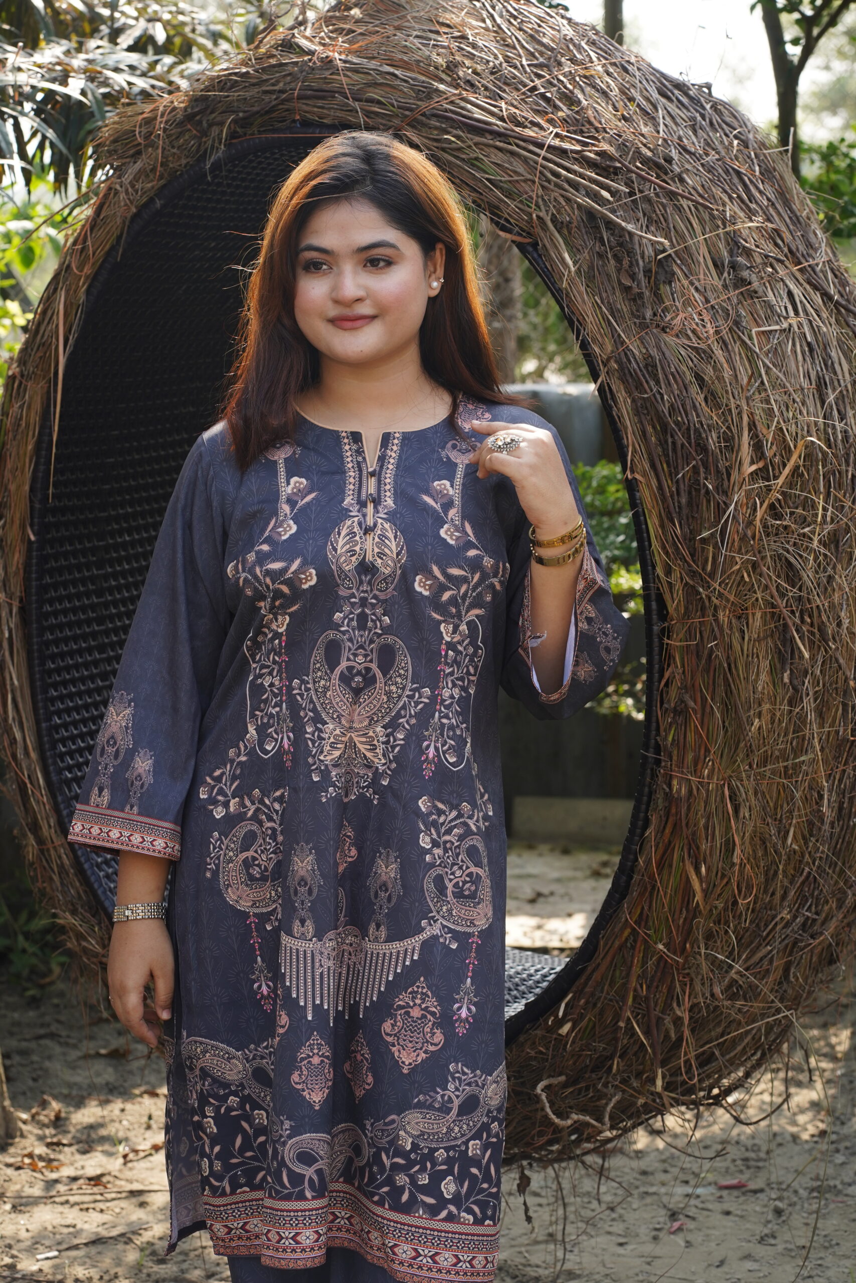 সফ্ট কটন সিল্ক মিক্সড লং টু-পিস!