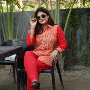 ১০০% কটন লেডিস শার্ট+প্যান্ট